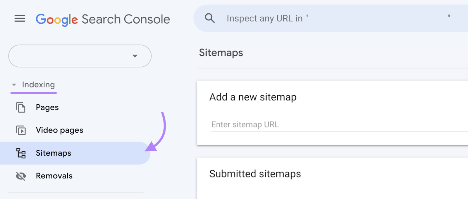 âIndexingâ > âSitemaps" buttons in Google Search Console